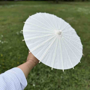 Мініатюрна парасолька для фотосесій Біла | китайська традиційна паперова парасолька 20см